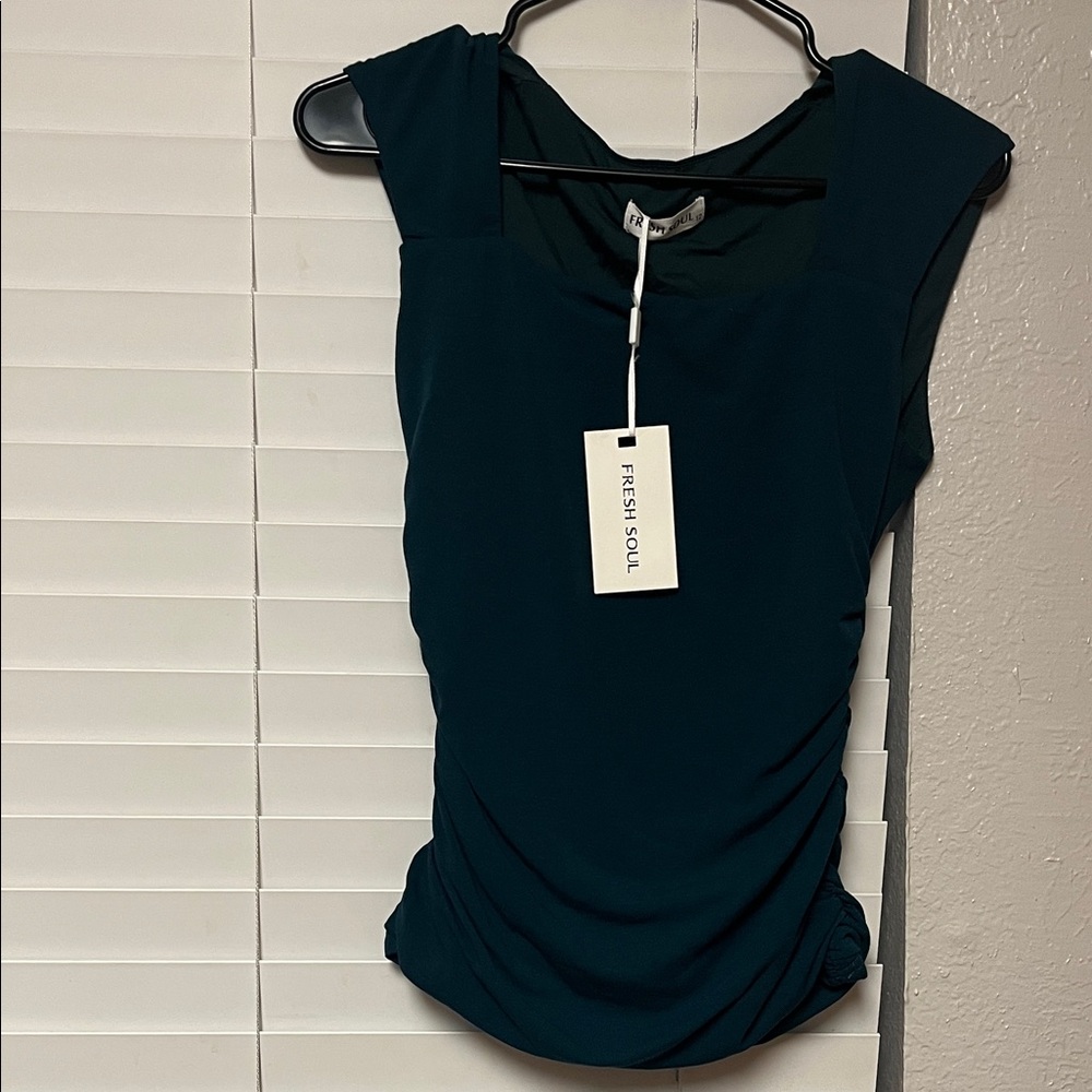 Fresh Soul Deep Teal Blouse